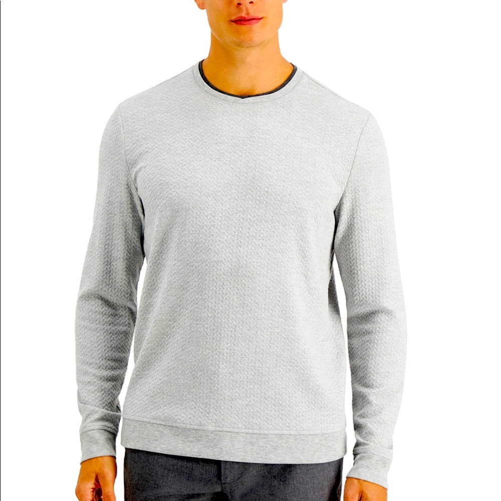 Tasso Elba Crossover Textured Sweater